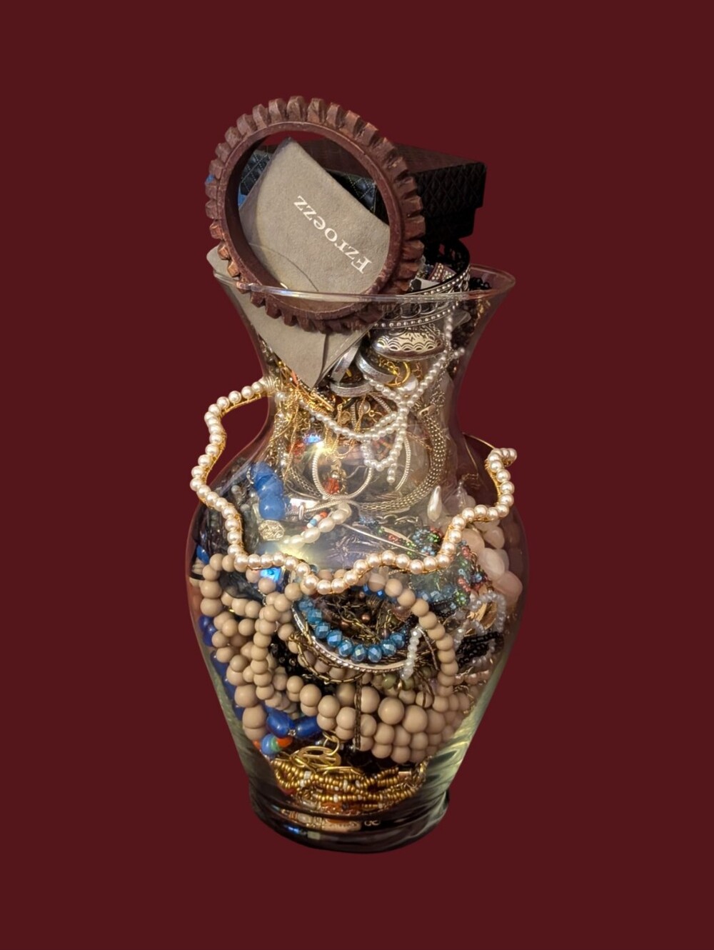 Wearable 5LB Jewelry Jar Of Assorted Costume Jewelry Glass Jar Not Inclu…